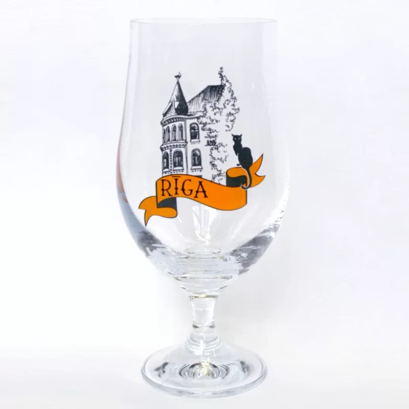 Beer glass "MELNAIS KAĶIS", 490ml